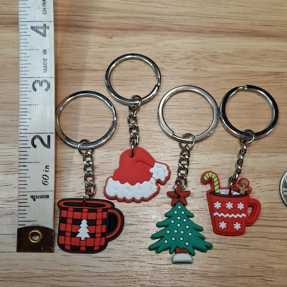 4 Assorted Mini Keychains/Bag Charms - Picture 6 of 6